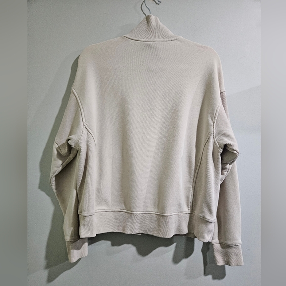 Vuori Sedona Rib Half Zip Pullover Sweatshirt Bone Color - Picture 8 of 9